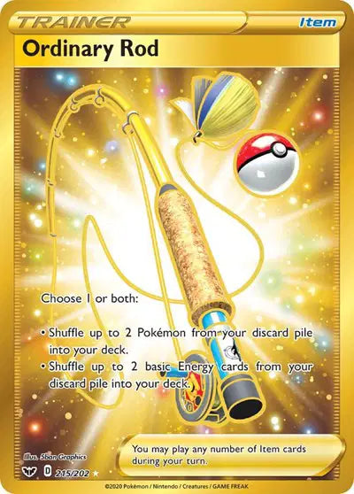 Sword & Shield Base set  215/202 Ordinary Rod (Secret)