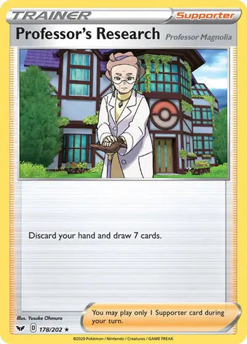 Sword & Shield Base set  178/202 Professor's Research