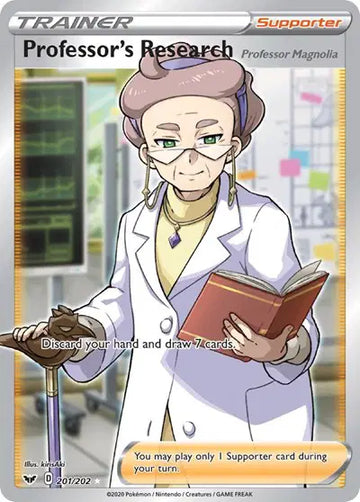 Sword & Shield Base set 201/202 Professor's Research (Full Art)