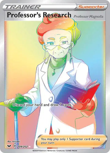 Sword & Shield Base set 209/202 Professor's Research (Secret)