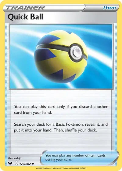 Sword & Shield Base set  179/202 Quick Ball
