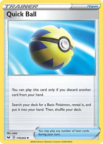 Sword & Shield Base set  179/202 Quick Ball