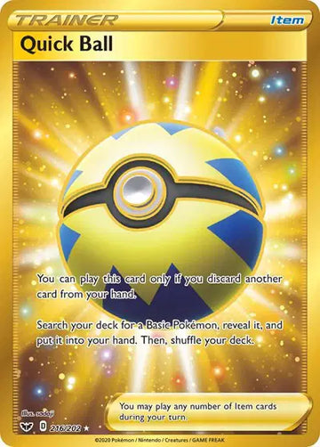 Sword & Shield Base set 216/202 Quick Ball (Secret)