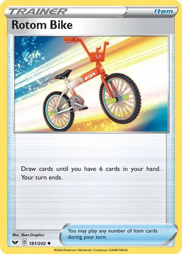 Sword & Shield Base set  181/202 Rotom Bike