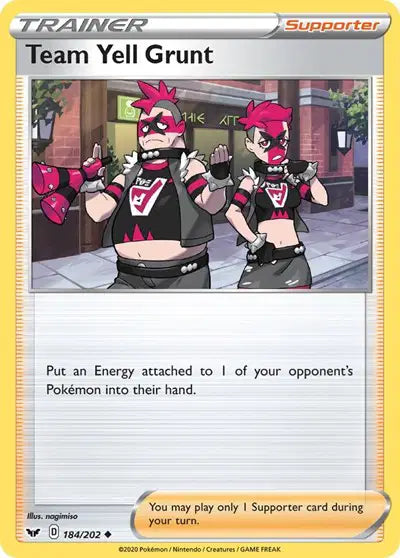 Sword & Shield Base set  184/202 Team Yell Grunt
