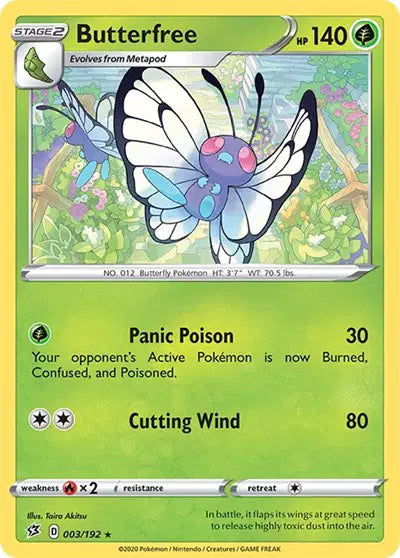 Sword & Shield Rebel Clash 003/192 Butterfree