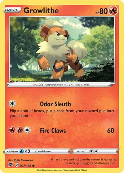 Sword & Shield Rebel Clash 027/192 Growlithe