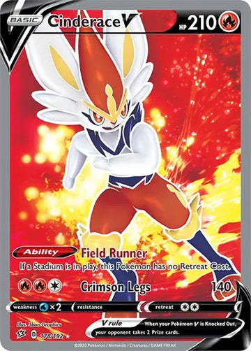 REBEL CLASH 178/192 Cinderace V (Full Art)