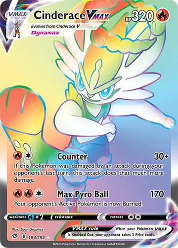 Rebel Clash 194/192 Cinderace VMAX (Secret)
