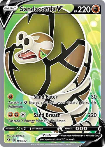 Sword & Shield Rebel Clash 184/192 Sandaconda V (Full Art)