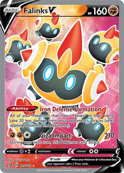 Rebel Clash 185/192 Falinks V (Full Art)