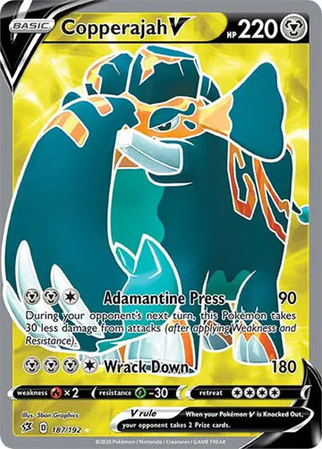 Sword & Shield Rebel Clash 187/192 Copperajah V (Full Art)