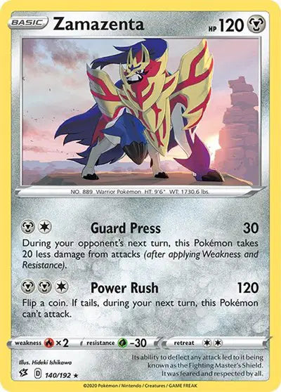 Sword & Shield Rebel Clash 140/192 Zamazenta