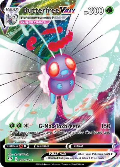 Sword & Shield Darkness Ablaze 002/189 Butterfree VMAX