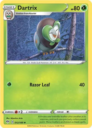 Sword & Shield Darkness Ablaze 012/189 Dartrix