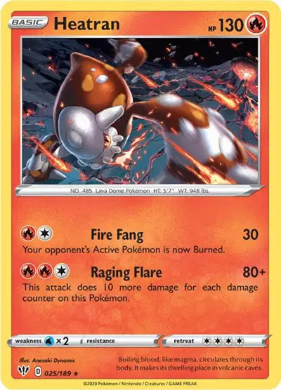 Sword & Shield Darkness Ablaze  025/189 Heatran