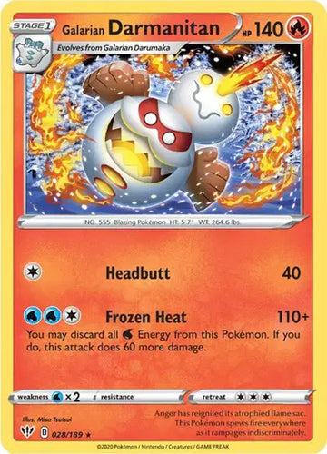 Sword & Shield Darkness Ablaze 028/189 Galarian Darmanitan