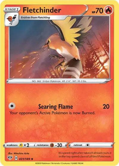 Sword & Shield Darkness Ablaze  031/189 Fletchinder