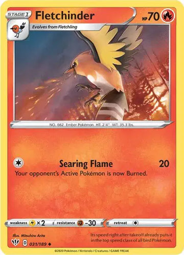 Sword & Shield Darkness Ablaze  031/189 Fletchinder