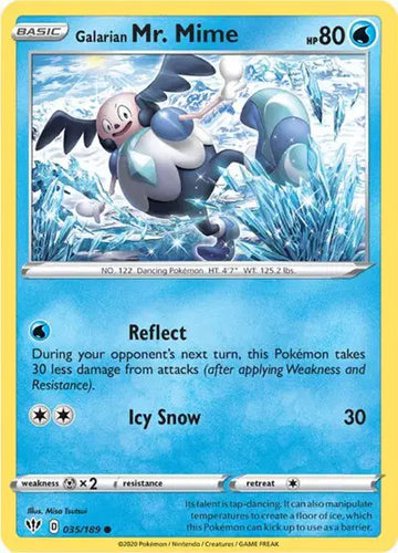Sword & Shield Darkness Ablaze 035/189 Galarian Mr. Mime