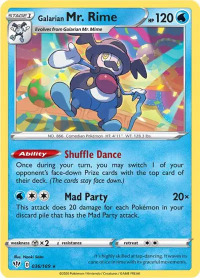 Sword & Shield Darkness Ablaze 036/189 Galarian Mr. Rime