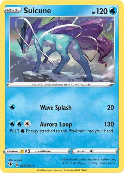 Sword & Shield Darkness Ablaze  037/189 Suicune