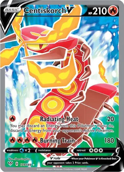 Sword & Shield Darkness Ablaze 179/189 Centiskorch V (Full Art)