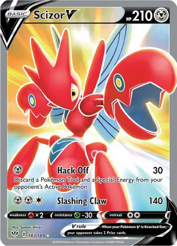 Sword & Shield Darkness Ablaze 183/189 Scizor V (Full Art)