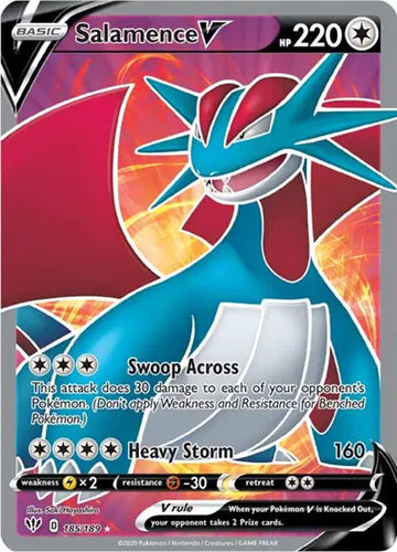 Sword & Shield Darkness Ablaze 185/189 Salamence V (Full Art)