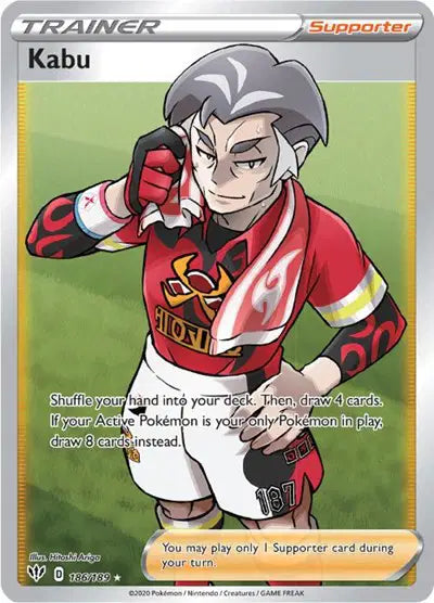 Sword & Shield Darkness Ablaze 186/189 Kabu (Full Art)