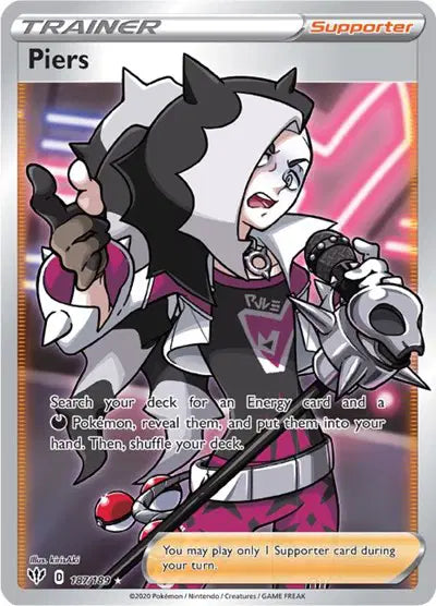 Sword & Shield Darkness Ablaze 187/189 Piers (Full Art)