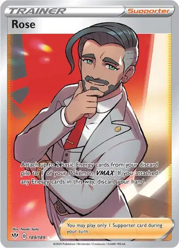Sword & Shield Darkness Ablaze 189/189 Rose (Full Art)