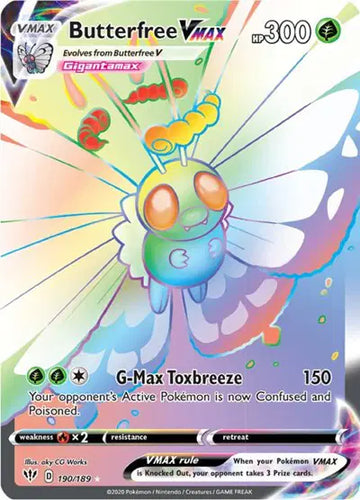 Sword & Shield Darkness Ablaze 190/189 Butterfree VMAX (Secret)