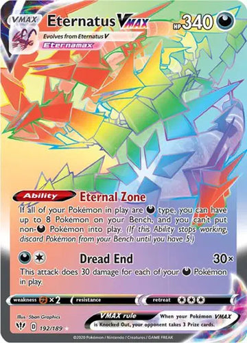 Sword & Shield Darkness Ablaze 192/189 Eternatus VMAX (Secret)