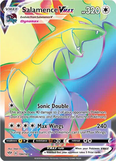 Sword & Shield Darkness Ablaze Salamence VMAX (Secret)