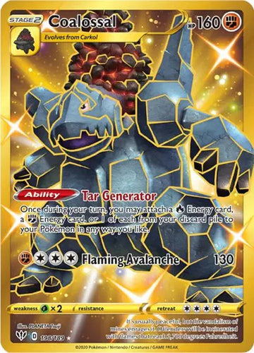 Sword & Shield Darkness Ablaze  198/189 Coalossal (Secret)