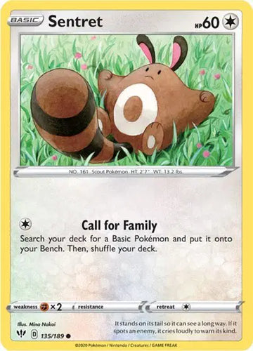 Sword & Shield Darkness Ablaze 135/189 Sentret