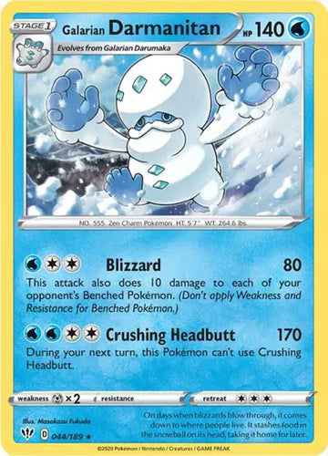 Sword & Shield Darkness Ablaze 044/189 Galarian Darmanitan (44)