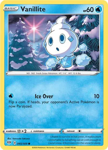 Sword & Shield Darkness Ablaze  045/189 Vanillite