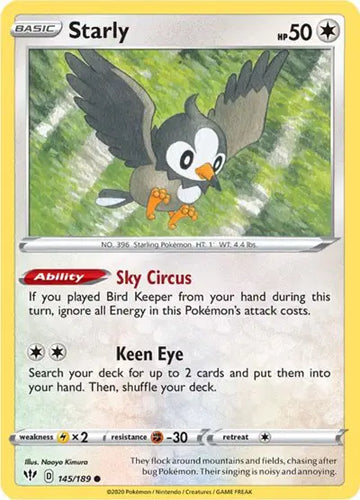 Sword & Shield Darkness Ablaze 145/189 Starly
