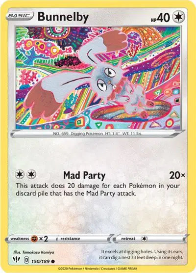 Sword & Shield Darkness Ablaze 150/189 Bunnelby