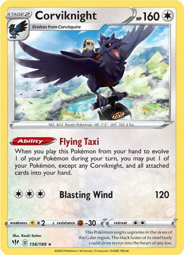 Sword & Shield Darkness Ablaze  156/189 Corviknight