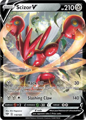 Sword & Shield Darkness Ablaze 118/189 Scizor V