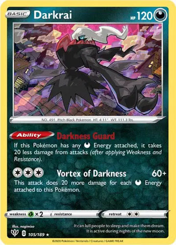 Sword & Shield Darkness Ablaze 105/189 Darkrai