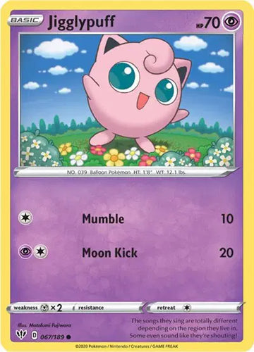 Sword & Shield Darkness Ablaze  067/189 Jigglypuff