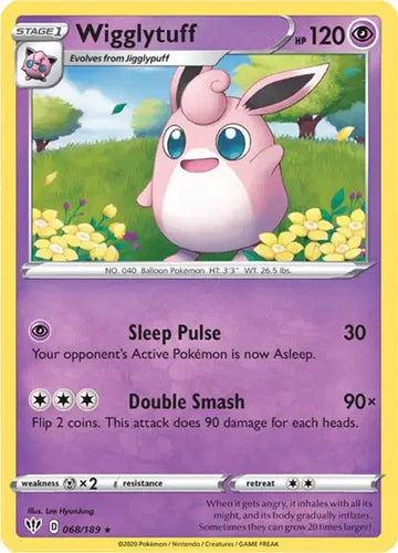 Sword & Shield Darkness Ablaze • 068/189 Wigglytuff