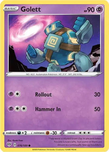 Sword & Shield Darkness Ablaze  076/189 Golett