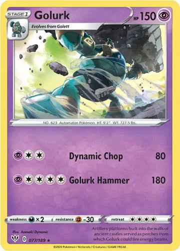 Sword & Shield Darkness Ablaze 077/189 Golurk