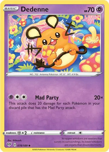 Sword & Shield Darkness Ablaze 078/189 Dedenne