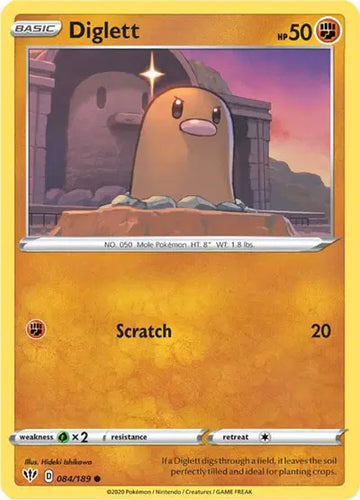Sword & Shield Darkness Ablaze 084/189 Diglett